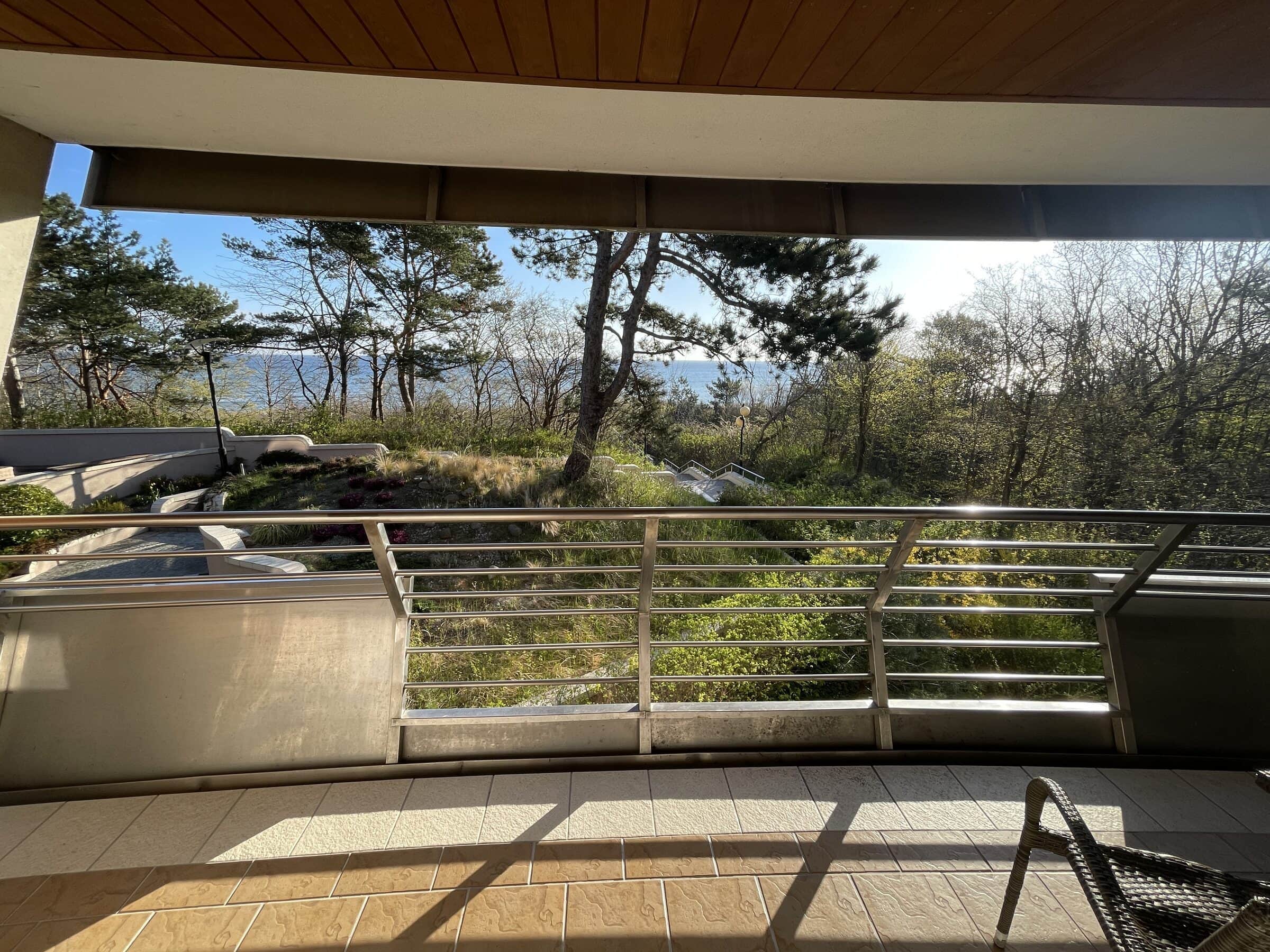 Baltic Sea panorama seen from the balcony of Apartament Zdrojowy 323 in Jastarnia